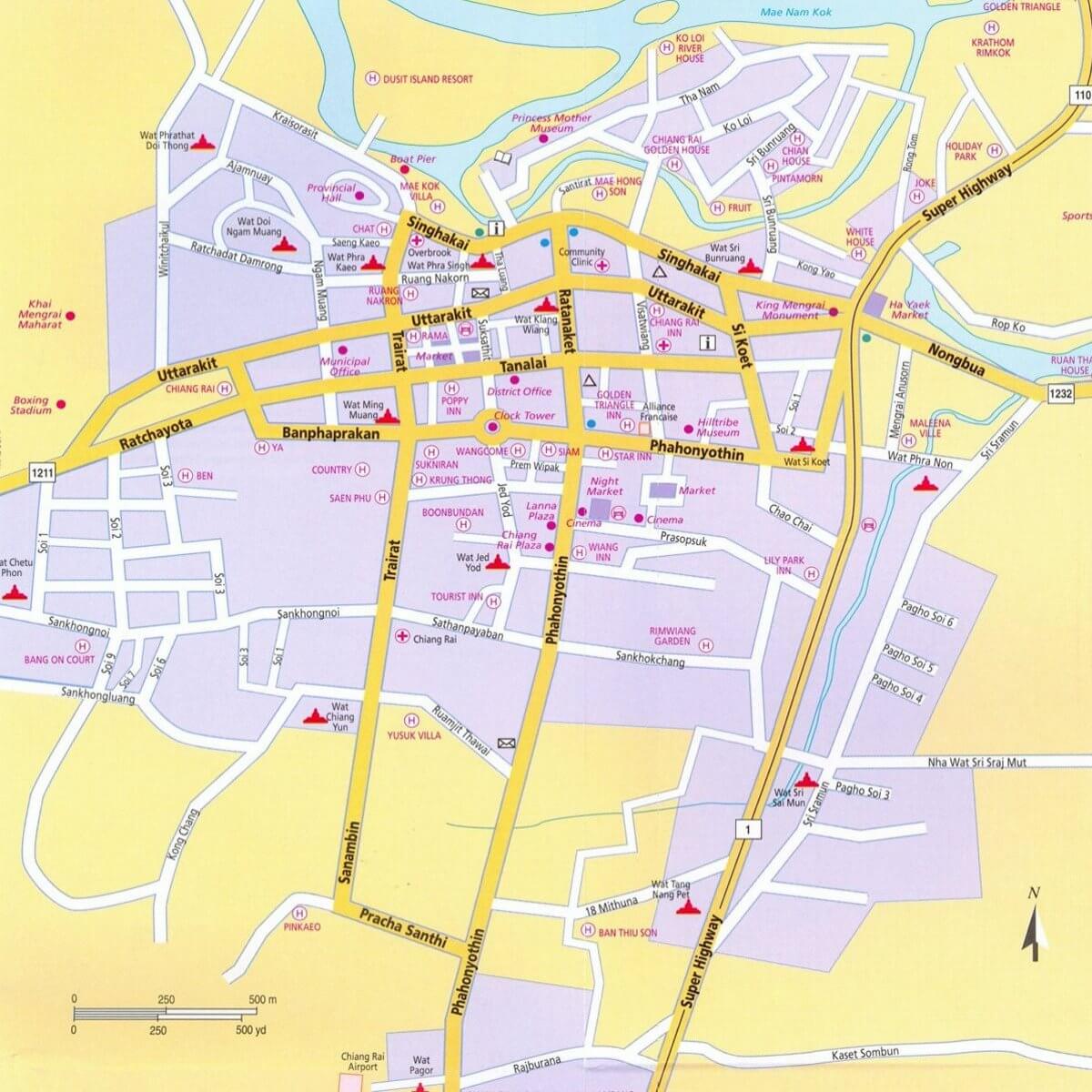 Mapa Chiang Rai